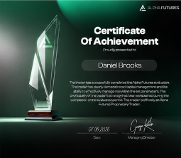 Alpha Futures Certificate of Achievement — Daniel Brooks